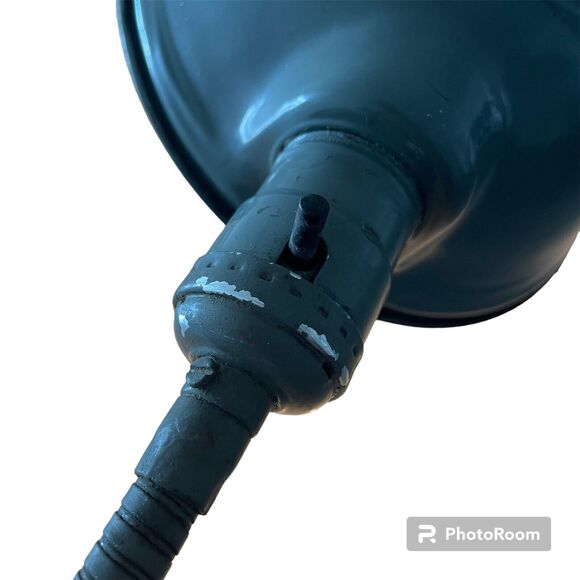 Art Deco Antique Leviton Goose Neck Cast Iron Desk Lamp USA Works MCM Gray - Picture 4 of 8